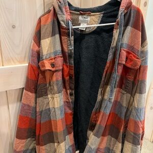 L.L.Bean flannel hooded jacket